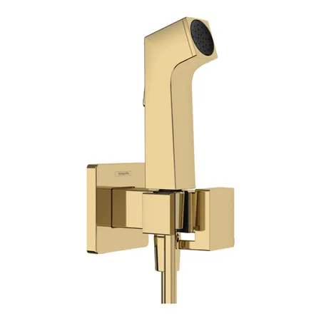 Hansgrohe Bidette E Гигиенический душ со смесителем, шланг, держатель, цвет: золото
