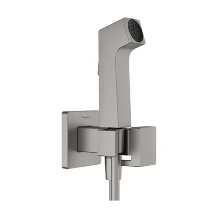 Hansgrohe Bidette Гигиенический душ со смесителем, держателем и шлангом, цвет: шлифованный черный хром