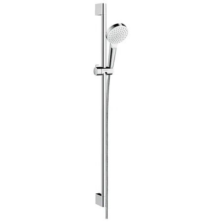 Hansgrohe Crometta Vario Unica Душевой набор: штанга, ручной душ, 1jet (Rain), EcoSmart, шланг, цвет: белый/хром