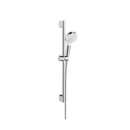 Hansgrohe Crometta Vario Unica Душевой набор: штанга, ручной душ, 1jet (Rain), EcoSmart, шланг, цвет: белый/хром