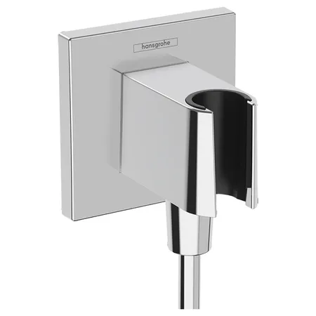 Hansgrohe Держатель ручного душа с выводом, цвет: хром