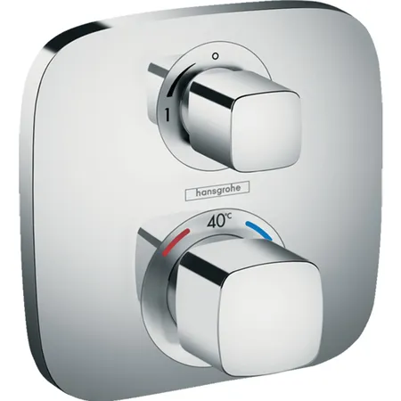 Hansgrohe Ecostat E Смеситель термостатический с запорным вентилем, 1 источник, внешняя часть, цвет: хром
