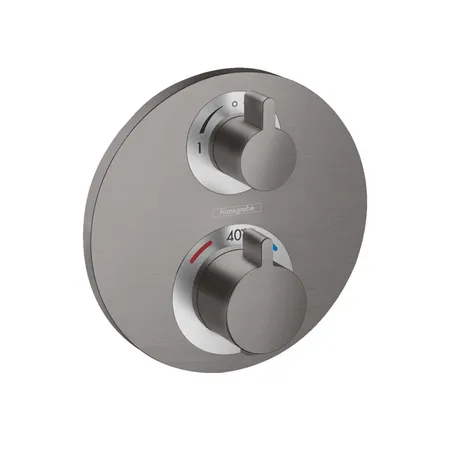 Hansgrohe Ecostat S Термостат с запорным/переключающим вентилем Ecostat S, СМ, цвет: черный хром