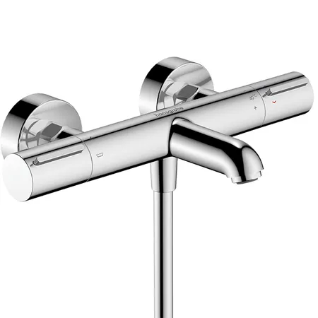 Hansgrohe Ecostat Смеситель для ванны, термостатический, настенный, с изливом:, цвет: хром
