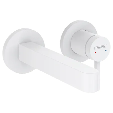 Hansgrohe Finoris Смеситель для раковины, встраиваемый, излив:, внешняя часть, цвет: белый матовый