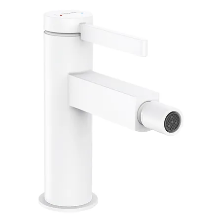 Hansgrohe Finoris Смеситель для биде, на 1 отв, с донным клапаном, цвет: белый матовый