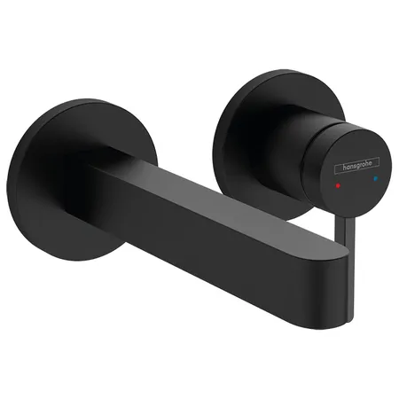 Hansgrohe Finoris Смеситель для раковины, встраиваемый, излив:, внешняя часть, цвет: черный матовый
