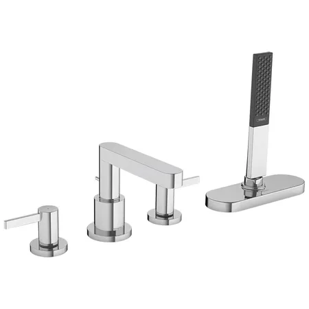Hansgrohe Finoris Смеситель на борт ванны, на 4 отв, с ручным душем, цвет: хром