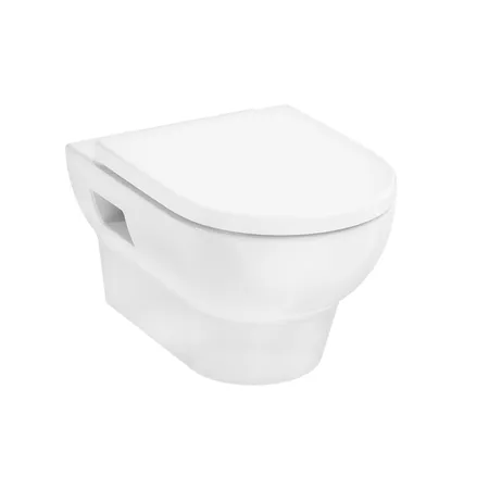 Hansgrohe GladeLake S Унитаз подвесной, безободковый, с сиденьем и фиксатором крышки, цвет: белый