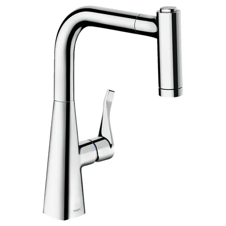 Hansgrohe Metris Смеситель для кухни на 1 отв, поворотный и выдвижной излив 2jet, цвет: хром