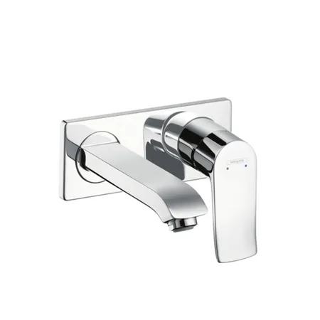 Hansgrohe Metris Настенный смеситель для раковины, однорычажный, излив:, внешняя часть, цвет: хром