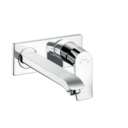Hansgrohe Metris Настенный смеситель для раковины, однорычажный, излив:, внешняя часть, цвет: хром
