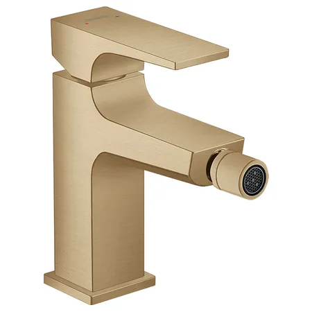 Hansgrohe Metropol Смеситель для биде, на 1 отв, с донным клапаном, излив:, цвет: шлифованная бронза