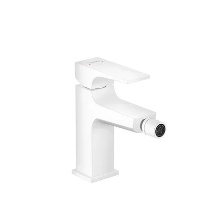 Hansgrohe Metropol Смеситель для биде на 1 отв, с донным клапаном, излив, цвет: белый матовый
