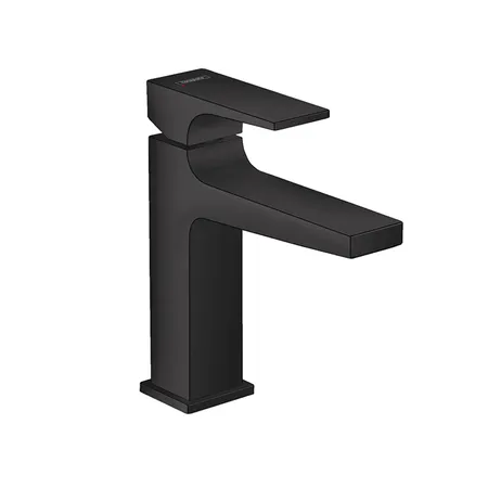 Hansgrohe Metropol Смеситель для раковины 110, на 1 отв, с донным клапаном, излив, цвет: черный матовый