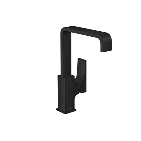 Hansgrohe Metropol Смеситель для раковины 230, на 1 отв, с донным клапаном, излив, цвет: черный матовый