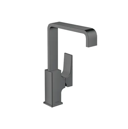 Hansgrohe Metropol Смеситель для раковины 230, на 1 отв, с донным клапаном, излив, цвет: шлифованный черный хром
