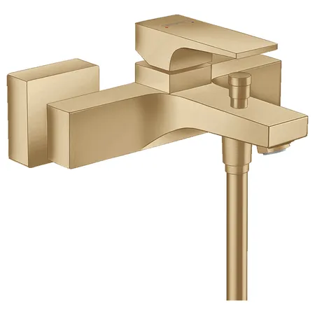 Hansgrohe Metropol Смеситель для ванны, настенный, излив:, цвет: шлифованная бронза