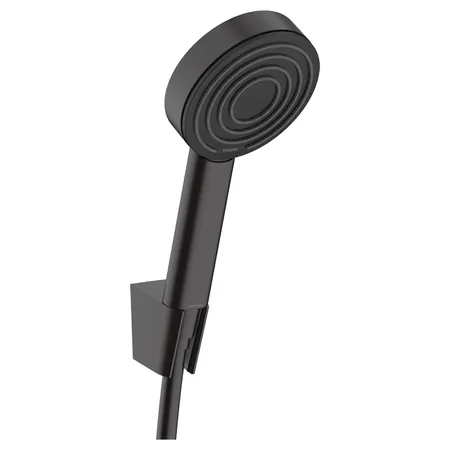 Hansgrohe Pulsify 1j Porter-набор Душевой гарнитур, ручной душ, настенный держатель и шланг, цвет: черный матовый