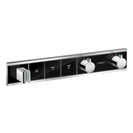 Hansgrohe RainSelect Смеситель для душа, термостатический, 3 источника, СМ, внешняя часть, цвет: черный/хром