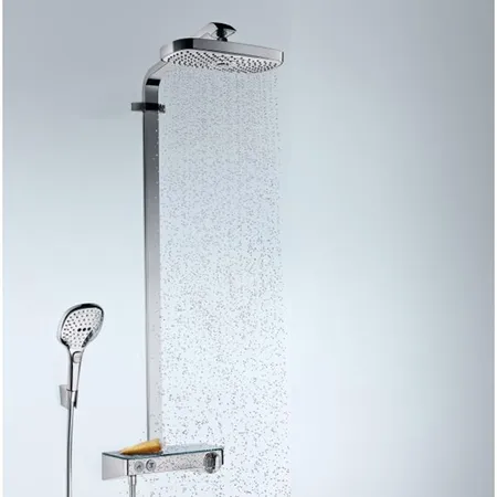 Hansgrohe Raindance Select E 300 Showerpipe Душевая система, с верхним душем, ручным дешем, и термостатическим смесителем, цвет: хром