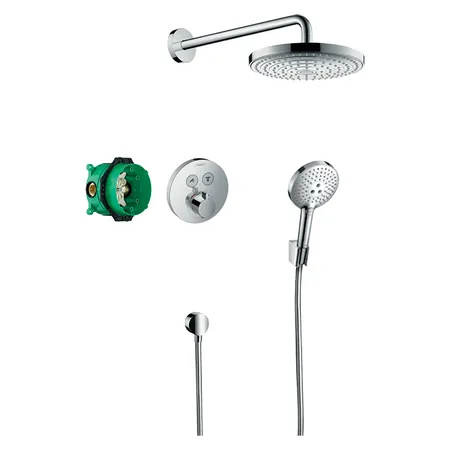 Hansgrohe Select S Душевая система, верхний душ, смеситель термостатический, с ручным душем, цвет: хром