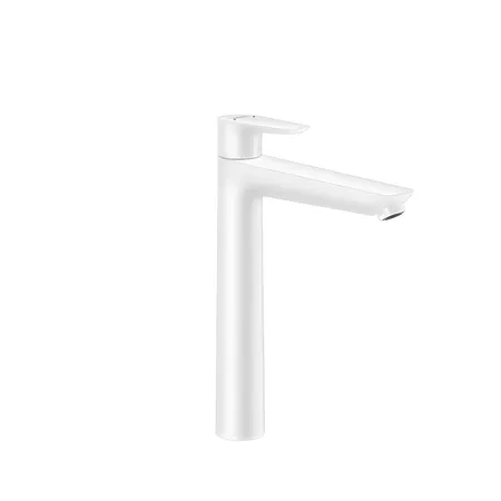 Hansgrohe Talis E Смеситель для раковины 240, на 1 отв, с донным клапаном, излив, цвет: белый матовый