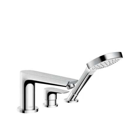 Hansgrohe Talis E Смеситель на край ванны, на 3 отв, с ручным душем, цвет: хром