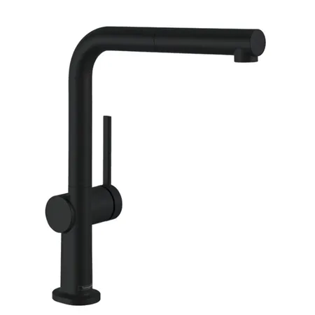 Hansgrohe Talis M54 Смеситель для кухни, 1 отв, с вытяжным изливом 1jet, sBox, цвет: чёрный матовый