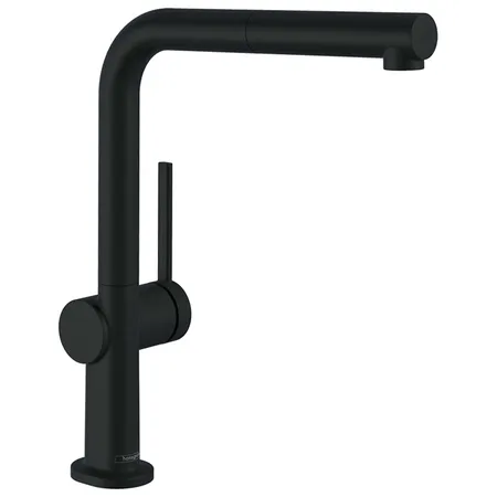 Hansgrohe Talis M54 Смеситель для кухни, 1 отв, с вытяжным изливом 1jet, цвет: черный матовый