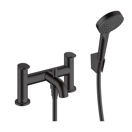 Hansgrohe Vernis Blend Смеситель на край ванны, на 2 отв, цвет: матовый черный