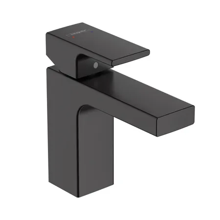 Hansgrohe Vernis Shap Смеситель для раковины, излив, с донным клапаном, цвет: матовый черный