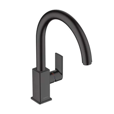 Hansgrohe Vernis Shape M35 Смеситель кухонный, однорычажный, излив, цвет: матовый черный