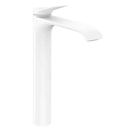 Hansgrohe Vernis Смеситель для раковины, на 1 отв, высокий, цвет: белый матовый