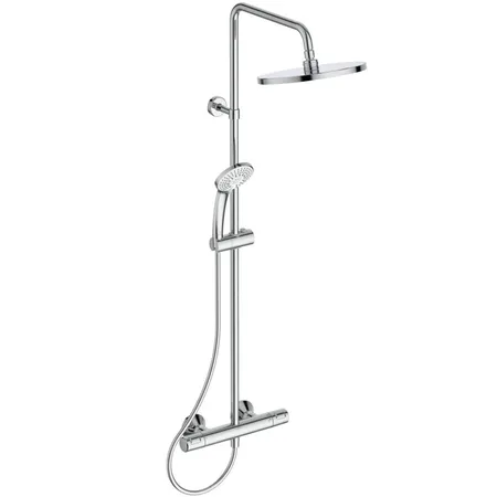 Ideal Standard Ceratherm T25 Душевая система с термостатическим смесителем, верхним душем, держателем, лейкой для душа и шлангом, цвет: хром