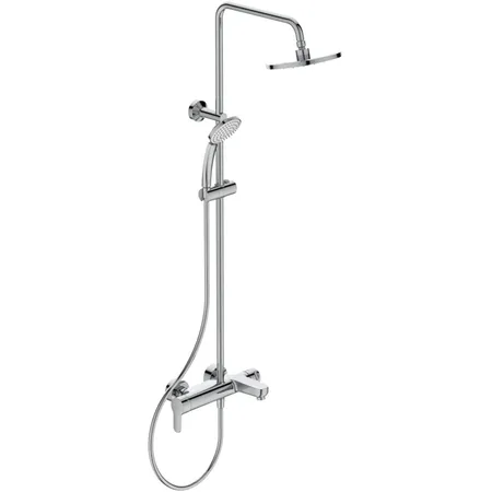 Ideal Standard IdealRain Cerafine O Душевая система с настенным смесителем, верхним душем, держателем, лейкой для душа и шлангом, цвет: хром