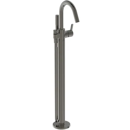 Ideal Standard Joy Смеситель для ванны, напольный, с ручным душем Stick, шланг для душа Idealflex, для монтажа с A6133NU, цвет: PVD Magnetic Grey