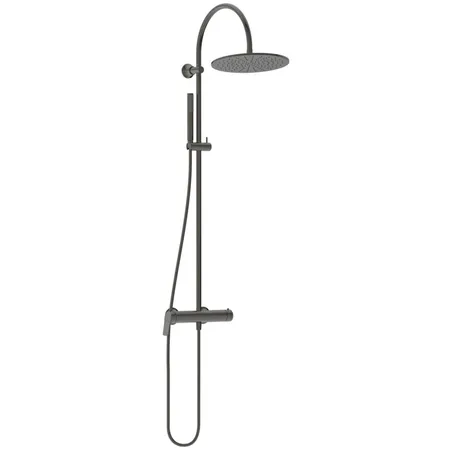 Ideal Standard La Dolce Vita Душевая система, с настенным смесителем для душа, верхний душ, душевая лейка Stick, шланг Idealflex, цвет: PVD Magnetic Grey (Магнит)