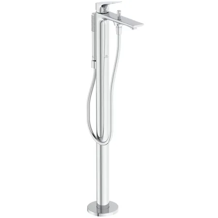 Ideal Standard La Dolce Vita Смеситель для ванны, напольный, ручной душ Stick, шланг для душа Idealflex, для монтажа с A6133NU, цвет: хром