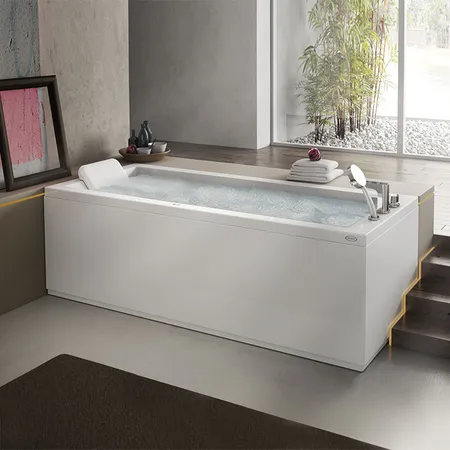 JACUZZI ENERGY Ванна с г/м, без панели, смеситель, кит (форсунки, водозаборник,слив), SX, цвет белый
