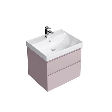 Kerama Marazzi Cubo Тумба подвесная, с ящиками, цвет: мальва матовая