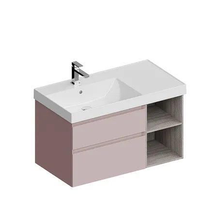 Kerama Marazzi Cubo Тумба подвесная, левая, цвет: мальва матовая