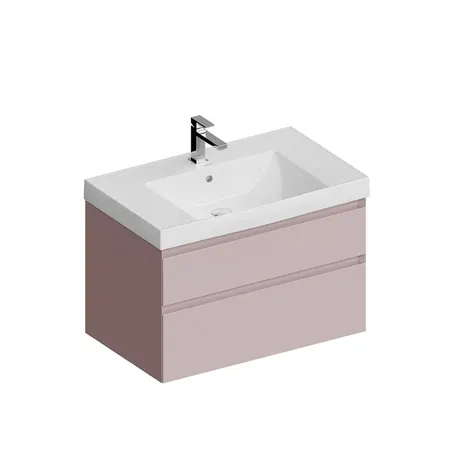 Kerama Marazzi Cubo Тумба подвесная, с ящиками, цвет: мальва матовая