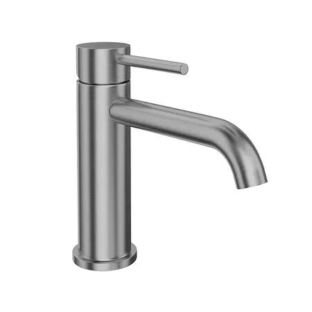 Kerama Marazzi Eterna Смеситель для раковины, 1 отв, без донного клапана, цвет: нержавеющая сталь