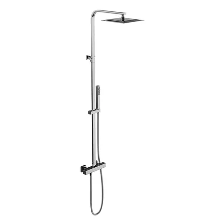 Kerama Marazzi Futura Душевая стойка, верхний душ, с термостатическим смесителем, ручным душем и держателем, цвет: хром
