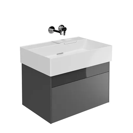Kerama Marazzi Logica Тумба подвесная, 2 ящика, цвет: стальной серый