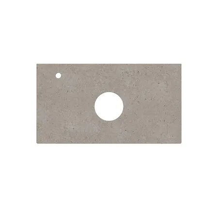 Kerama Marazzi Magica Столешница из керамогранита для накладных раковин Риккарди, с 1 отв, цвет: серый матовый