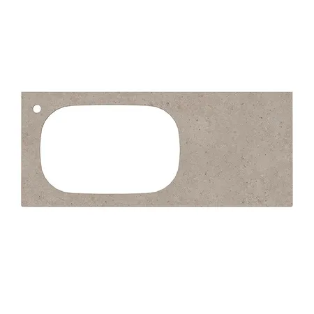 Kerama Marazzi Magica Столешница из керамогранита для встраиваемых раковин сверху Риккарди, с 1 отв, цвет: бежевый матовый