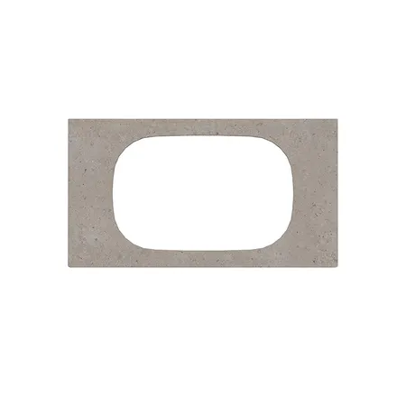 Kerama Marazzi Magica Столешница из керамогранита для встраиваемых раковин сверху Риккарди, без отв, цвет: серый матовый