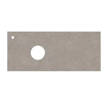 Kerama Marazzi Magica Столешница из керамогранита для накладных раковин Риккарди, с 1 отв, цвет: серый матовый